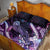 Hawaiian Monk Seal Quilt Bed Set Kakau Tribal Pattern Violet Gradient