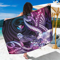 Hawaiian Monk Seal Sarong Kakau Tribal Pattern Violet Gradient LT05 One Size 44 x 66 inches Violet - Polynesian Pride