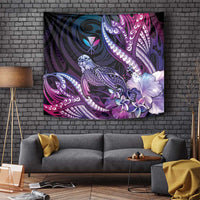 Hawaiian Monk Seal Tapestry Kakau Tribal Pattern Violet Gradient LT05 - Polynesian Pride