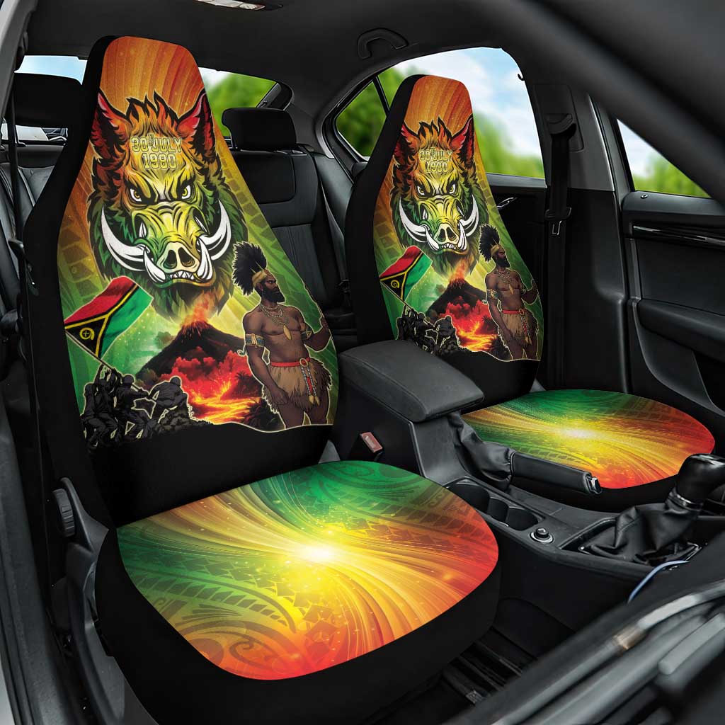 Vanuatu July 30th 1980 Car Seat Cover Happy Independence Day LT05 One Size Reggae - Polynesian Pride