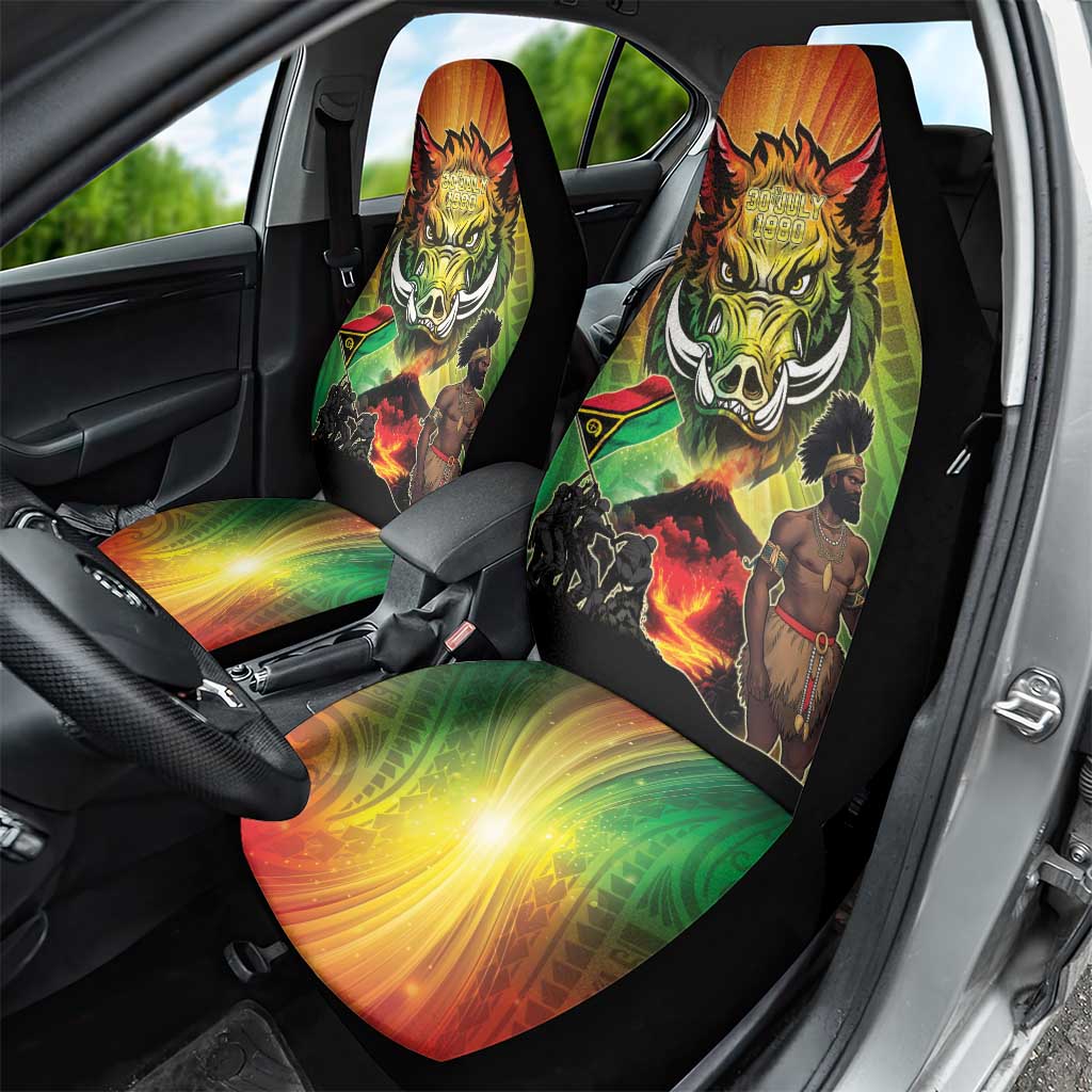 Vanuatu July 30th 1980 Car Seat Cover Happy Independence Day LT05 - Polynesian Pride