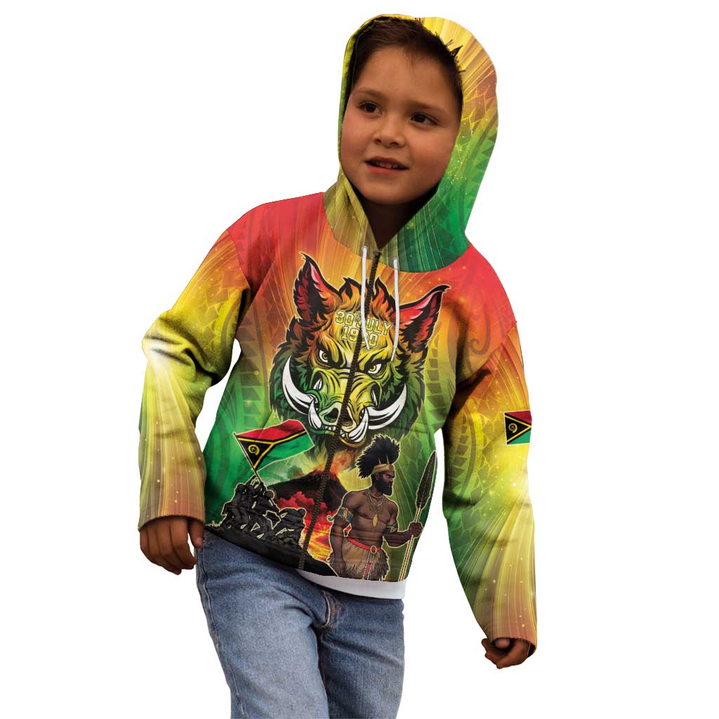 Vanuatu July 30th 1980 Kid Hoodie Happy Independence Day LT05 - Polynesian Pride