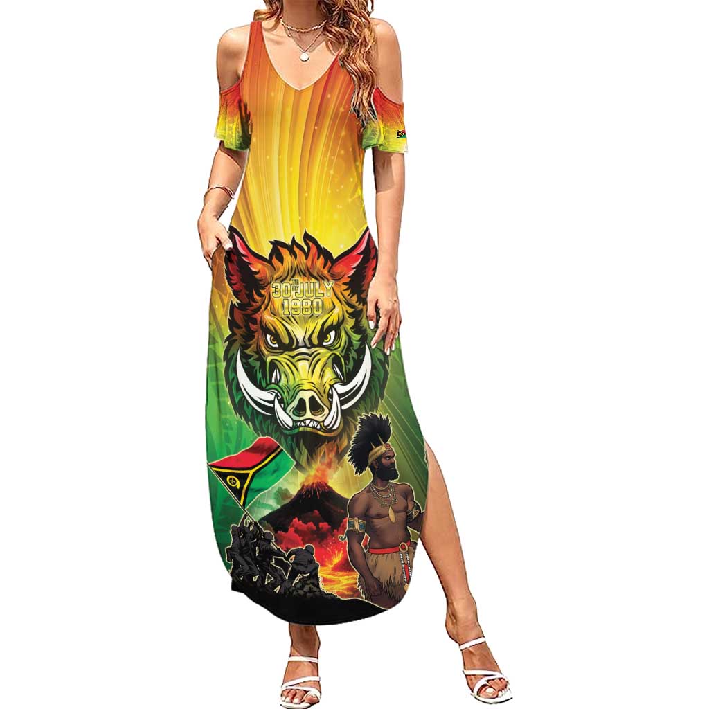 Vanuatu July 30th 1980 Summer Maxi Dress Happy Independence Day LT05 Women Reggae - Polynesian Pride