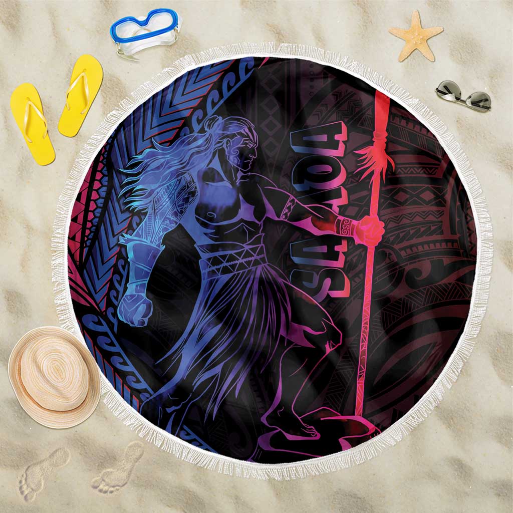 Samoan Pride Beach Blanket The Tui Manua LT05 One Size 150cm Black - Polynesian Pride