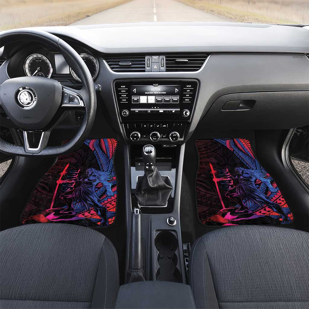 Samoan Pride Car Mats The Tui Manua LT05 Set 2pcs - Front Black - Polynesian Pride