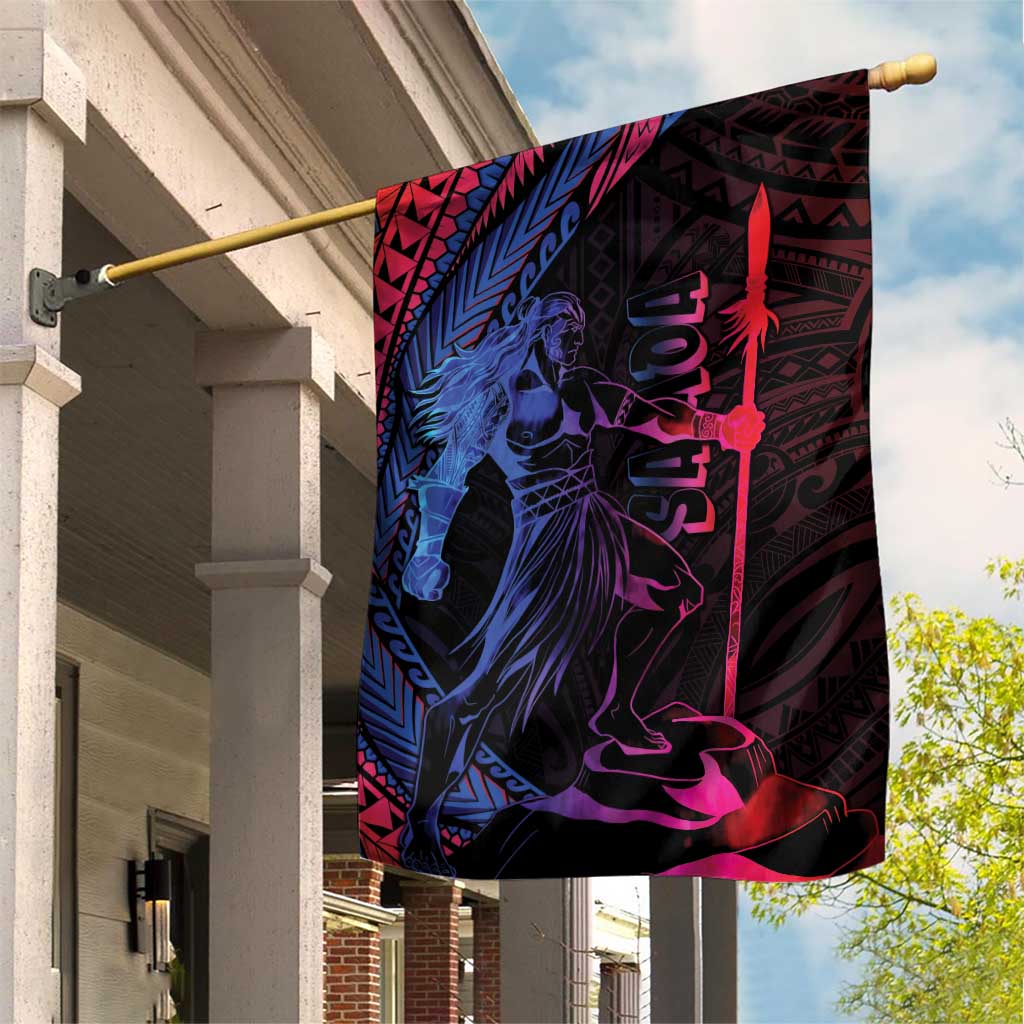 Samoan Pride Garden Flag The Tui Manua LT05 House Flag Black - Polynesian Pride