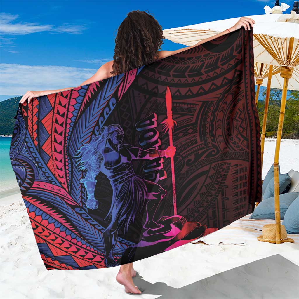 Samoan Pride Sarong The Tui Manua LT05 One Size 44 x 66 inches Black - Polynesian Pride