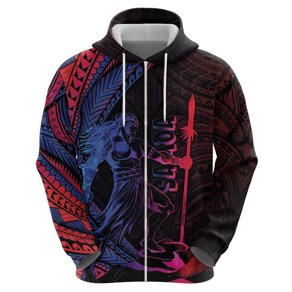 Samoan Pride Zip Hoodie The Tui Manua LT05 - Polynesian Pride