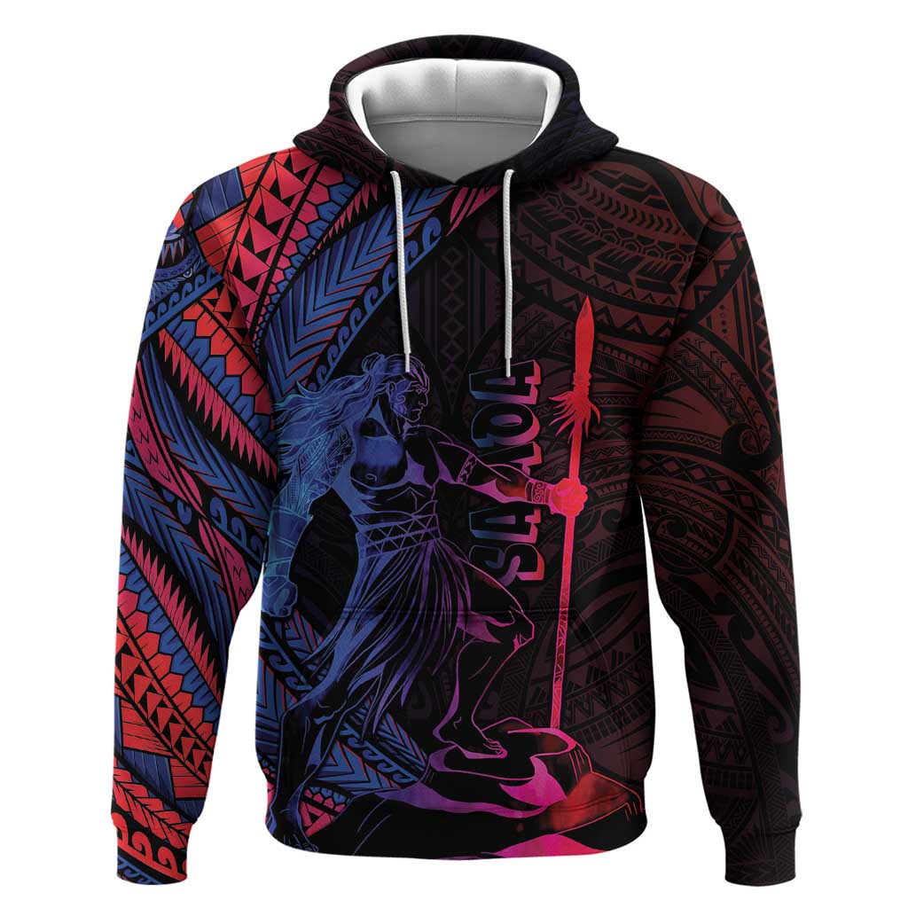 Samoan Pride Zip Hoodie The Tui Manua LT05 Pullover Hoodie Black - Polynesian Pride