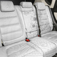 Lotu Tamaiti Samoa Back Car Seat Cover White Sunday Polynesian Tribal Pattern Elegant Style LT05 - Polynesian Pride