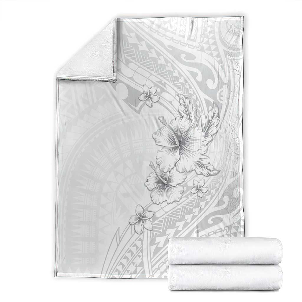 Lotu Tamaiti Samoa Blanket White Sunday Polynesian Tribal Pattern Elegant Style LT05 - Polynesian Pride