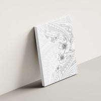 Lotu Tamaiti Samoa Canvas Wall Art White Sunday Polynesian Tribal Pattern Elegant Style LT05 - Polynesian Pride