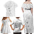 Lotu Tamaiti Samoa Family Matching Off Shoulder Maxi Dress and Hawaiian Shirt White Sunday Polynesian Tribal Pattern Elegant Style