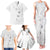 Lotu Tamaiti Samoa Family Matching Tank Maxi Dress and Hawaiian Shirt White Sunday Polynesian Tribal Pattern Elegant Style