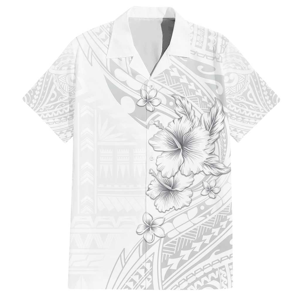 Lotu Tamaiti Samoa Hawaiian Shirt White Sunday Polynesian Tribal Pattern Elegant Style LT05 White - Polynesian Pride