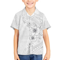 Lotu Tamaiti Samoa Hawaiian Shirt White Sunday Polynesian Tribal Pattern Elegant Style LT05 - Polynesian Pride