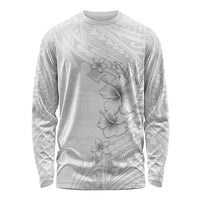 Lotu Tamaiti Samoa Long Sleeve Shirt White Sunday Polynesian Tribal Pattern Elegant Style LT05 Unisex White - Polynesian Pride