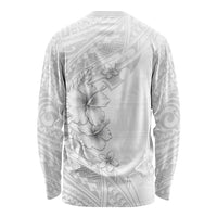 Lotu Tamaiti Samoa Long Sleeve Shirt White Sunday Polynesian Tribal Pattern Elegant Style LT05 - Polynesian Pride