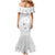 Lotu Tamaiti Samoa Mermaid Dress White Sunday Polynesian Tribal Pattern Elegant Style