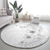 Lotu Tamaiti Samoa Round Carpet White Sunday Polynesian Tribal Pattern Elegant Style