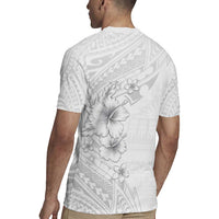 Lotu Tamaiti Samoa Rugby Jersey White Sunday Polynesian Tribal Pattern Elegant Style LT05 - Polynesian Pride