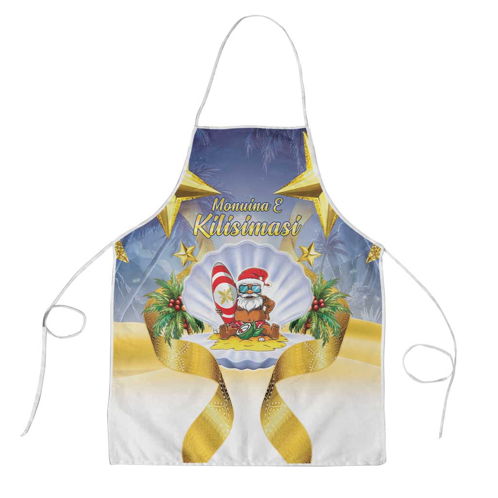 Niue Christmas Apron Seashell Santa Beach Vibes LT05 Navy - Polynesian Pride