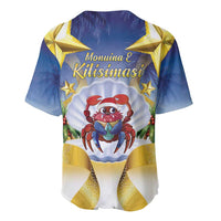 Niue Christmas Baseball Jersey Seashell Santa Beach Vibes LT05 - Polynesian Pride