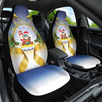 Niue Christmas Car Seat Cover Seashell Santa Beach Vibes LT05 One Size Navy - Polynesian Pride