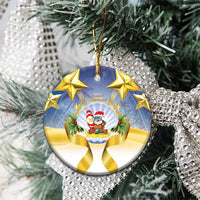 Niue Christmas Ceramic Ornament Seashell Santa Beach Vibes LT05 - Polynesian Pride