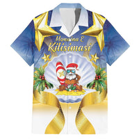 Niue Christmas Hawaiian Shirt Seashell Santa Beach Vibes LT05 Navy - Polynesian Pride