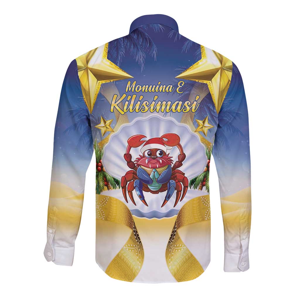 Niue Christmas Long Sleeve Button Shirt Seashell Santa Beach Vibes LT05 - Polynesian Pride