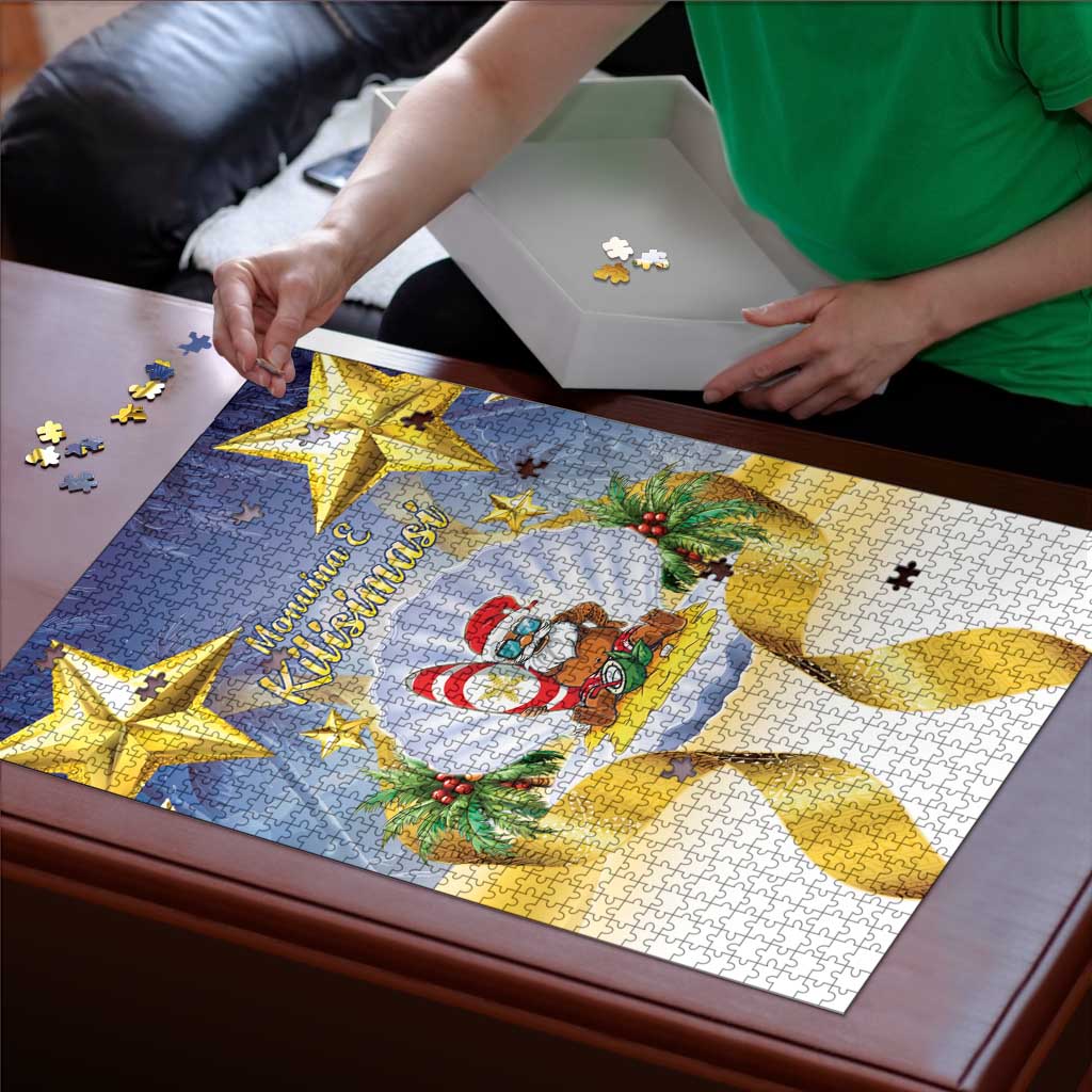 Niue Christmas Puzzle Seashell Santa Beach Vibes LT05 - Polynesian Pride