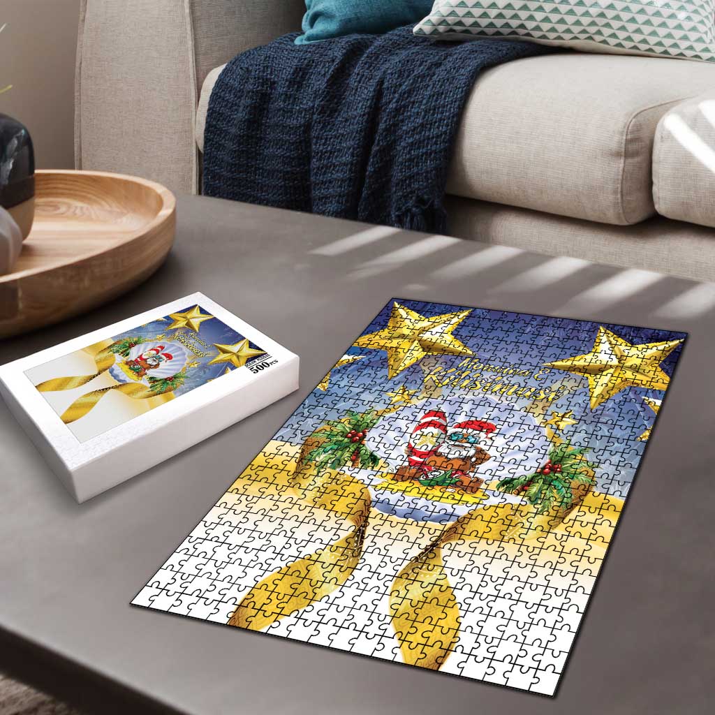 Niue Christmas Puzzle Seashell Santa Beach Vibes LT05 - Polynesian Pride