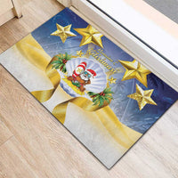 Niue Christmas Rubber Doormat Seashell Santa Beach Vibes LT05 - Polynesian Pride