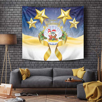 Niue Christmas Tapestry Seashell Santa Beach Vibes LT05 Navy - Polynesian Pride