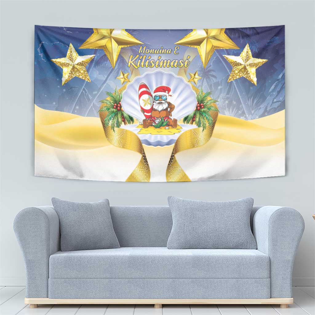 Niue Christmas Tapestry Seashell Santa Beach Vibes LT05 - Polynesian Pride