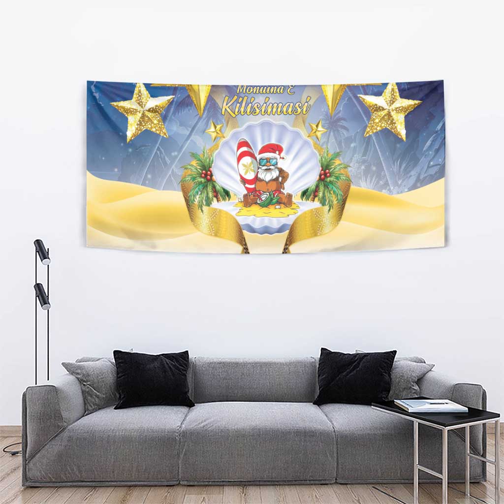 Niue Christmas Tapestry Seashell Santa Beach Vibes LT05 - Polynesian Pride