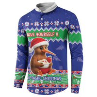New Zealand Christmas Button Sweatshirt Have Yourself A Kiwi-tastic Christmas LT05 - Polynesian Pride