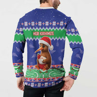 New Zealand Christmas Button Sweatshirt Have Yourself A Kiwi-tastic Christmas LT05 - Polynesian Pride