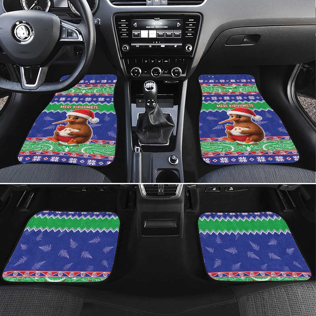 New Zealand Christmas Car Mats Have Yourself A Kiwi-tastic Christmas LT05 Set 4pcs Blue - Polynesian Pride