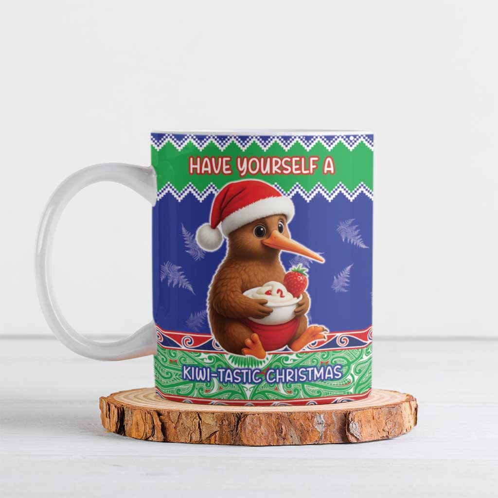 New Zealand Christmas Ceramic Mug Have Yourself A Kiwi-tastic Christmas LT05 Blue - Polynesian Pride