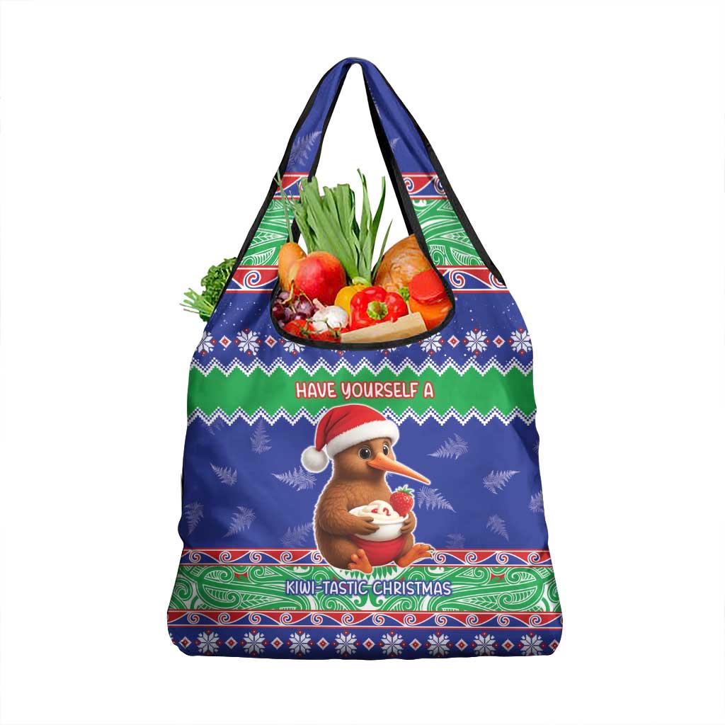 New Zealand Christmas Grocery Bag Have Yourself A Kiwi-tastic Christmas LT05 1-pack One Size Blue - Polynesian Pride