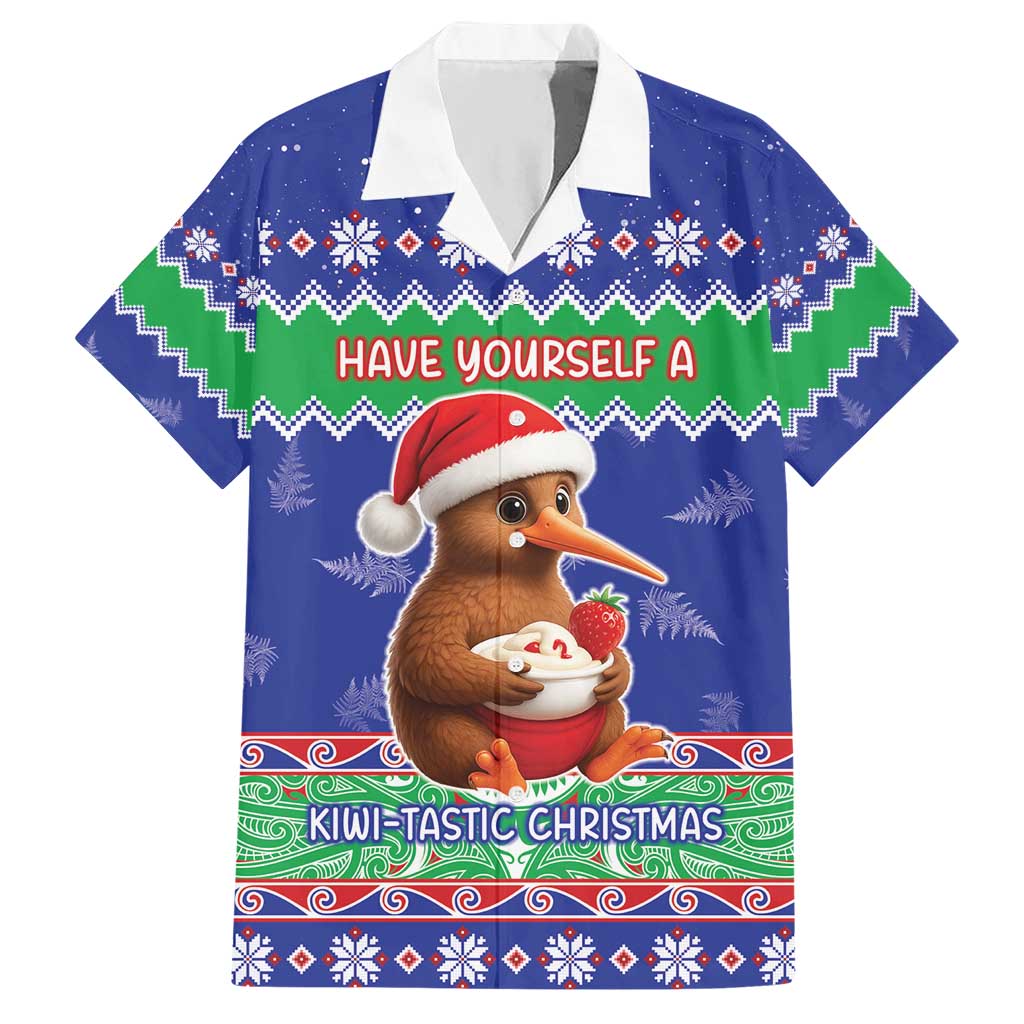 New Zealand Christmas Hawaiian Shirt Have Yourself A Kiwi-tastic Christmas LT05 Blue - Polynesian Pride