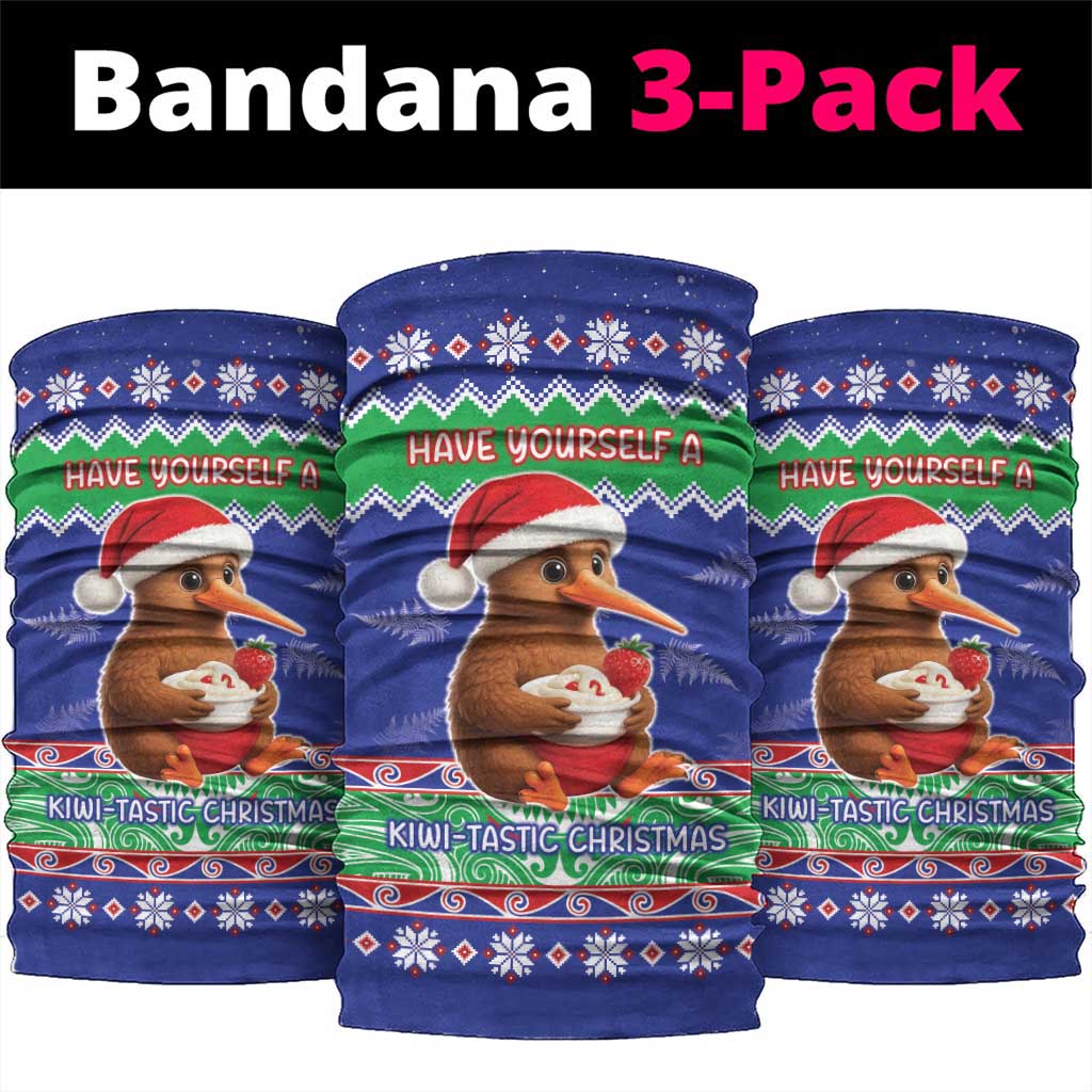 New Zealand Christmas Neck Gaiter Have Yourself A Kiwi-tastic Christmas LT05 package One Size: 25*50cm Blue - Polynesian Pride