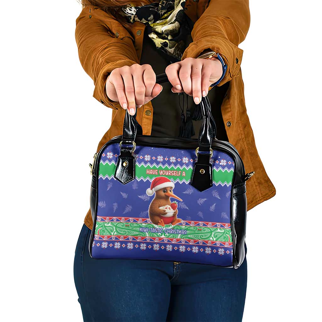New Zealand Christmas Shoulder Handbag Have Yourself A Kiwi-tastic Christmas LT05 One Size Blue - Polynesian Pride