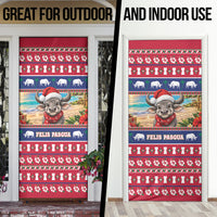 Guam Christmas Door Cover Felis Pasgua Carabao Santa LT05 - Polynesian Pride