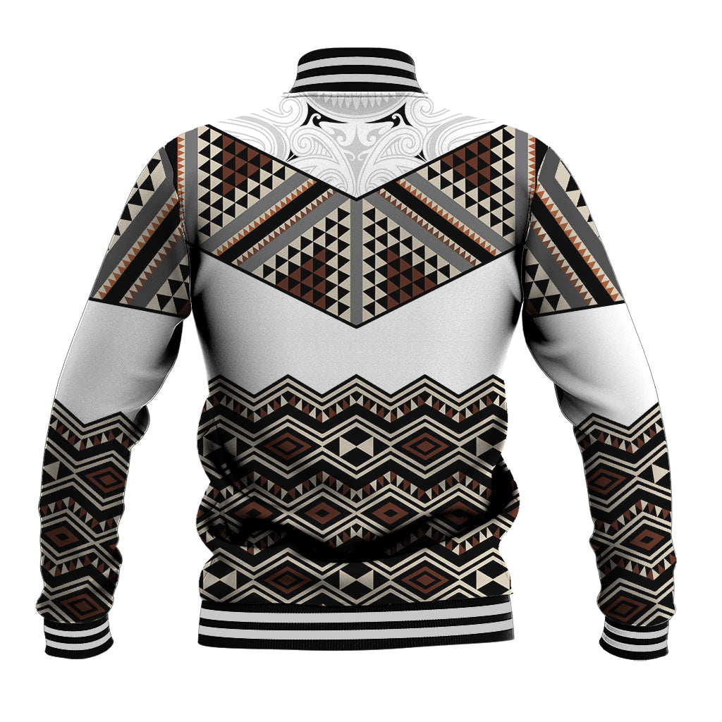 New Zealand Aotearoa Baseball Jacket Taniko Art Simple Style LT05 - Polynesian Pride