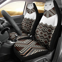 New Zealand Aotearoa Car Seat Cover Taniko Art Simple Style LT05 - Polynesian Pride