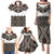 New Zealand Aotearoa Family Matching Puletasi Dress and Hawaiian Shirt Taniko Art Simple Style LT05 - Polynesian Pride