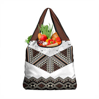 New Zealand Aotearoa Grocery Bag Taniko Art Simple Style LT05 1-pack One Size Brown - Polynesian Pride